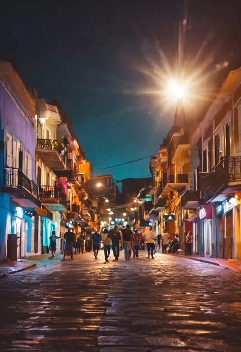 pessoas cantando na rua de uma cidade grande