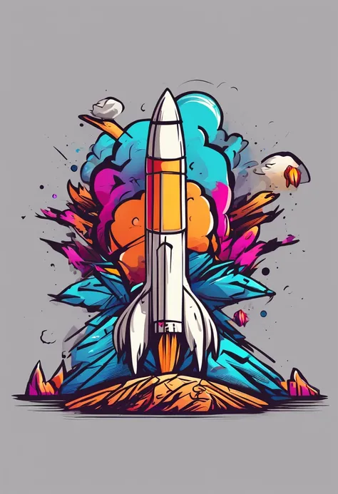 missile，Cartoony，vectorial，LOGOI