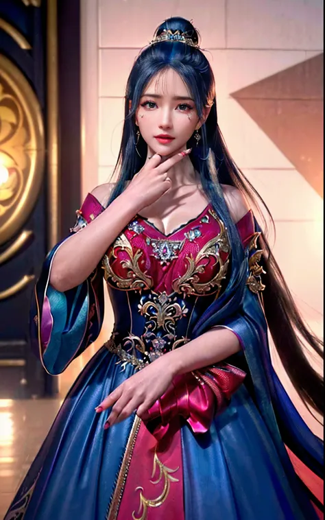 ((realisticity: 1.2)), ((realistic: 8K UHD)), ((best resolution: 8K UHD)), hyper detailed, best quality,masterpiece,highres,cg, ((1 girl hyper detailed and hyper realistic) ) , ((beautiful queen, hyper realistic and hyper detailed)),((white skin, beautiful...