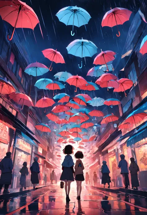 Thousand umbrellas