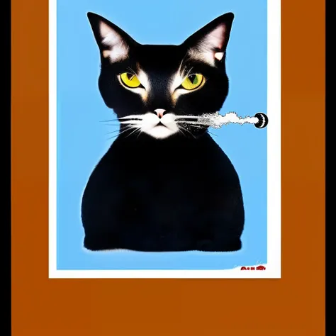 A smoking cat