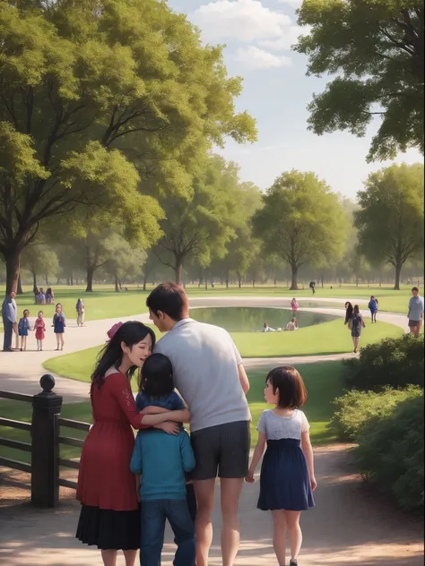 Images of families in the park