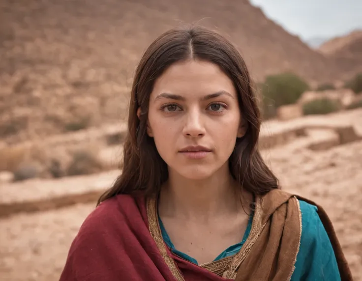 (melhor qualidade: 1.4), (Ultra Highres: 1.2), (fotorrealista: 1.4), (8k, Foto RAW: 1.2).The description of the Samaritan womans physical appearance is not detailed in the biblical narrative, But her Samaritan background suggests she probably had similar t...