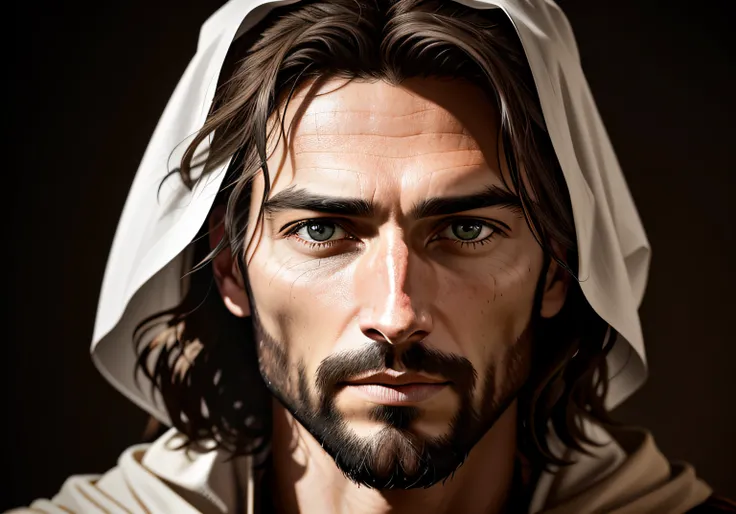 Face of Jesus, realistic epic