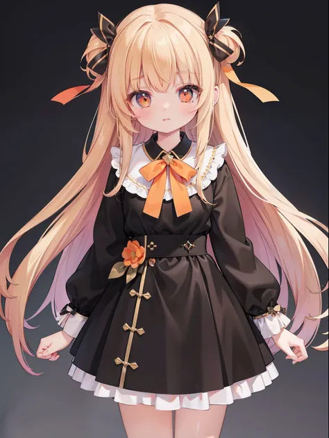 Extremely detailed CG unified 8K wallpaper, very fine 8KCG wallpaper, absurderes，Lori ，Best quality ，ultra - detailed ，Beautiful face  ，tmasterpiece、Head-to-waist display、A girl stands、top-quality(tmasterpiece), top-quality, 1girl in,Parted bangs、blond hai...