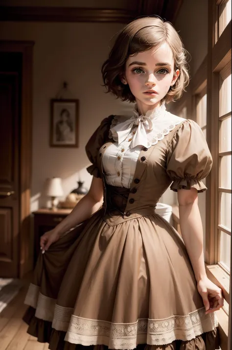 tween Emma Watson dressed in 1850s clothes