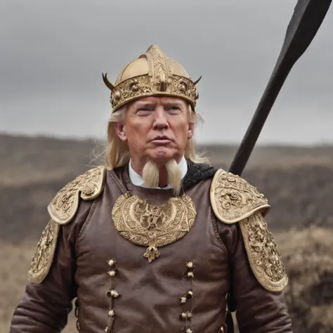 donald trump as a viking warrior