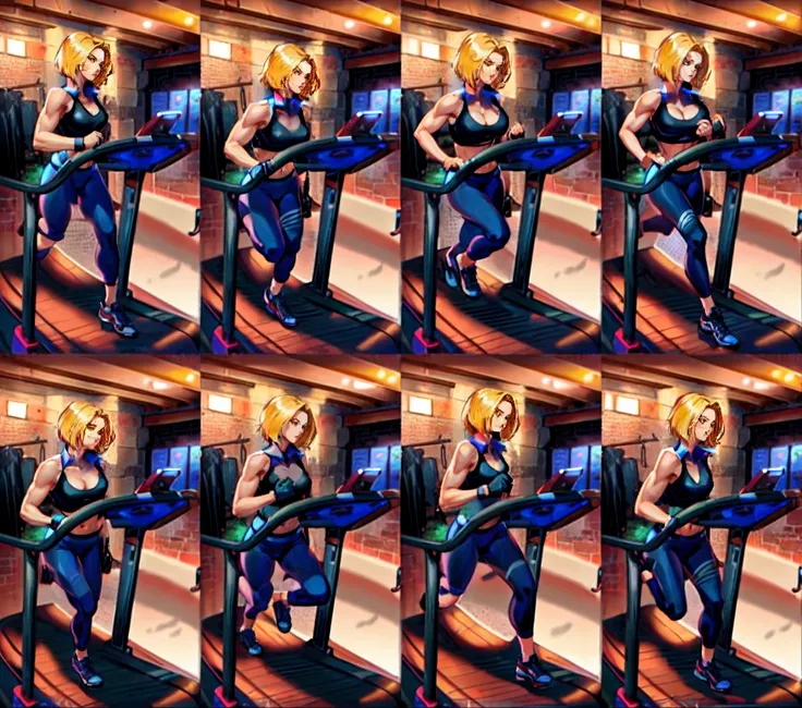 (((detailed character sheet, frontal view, side view, three quarter view))), ((((same character)))), (.gif), ((character desing)), ((((Sprite sheet)))), a set of nine different poses of a hot woman, unparalleled masterpiece, ultra realistic 8k CG, perfect ...