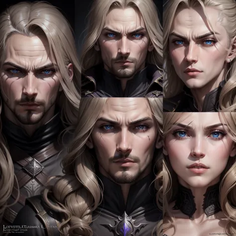 Castlevania lord of the shadows character design sheet super detailed hyper réaliste faces design hyper realistic Super detailed