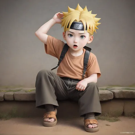 Create gifs of naruto syberpunck as a child