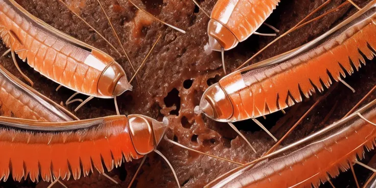 Mites eating skin