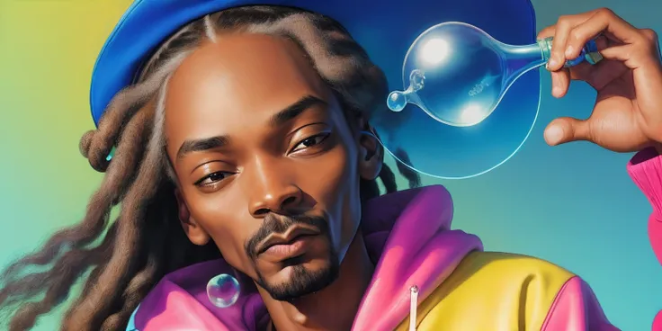 snoop dog blowing bubbles