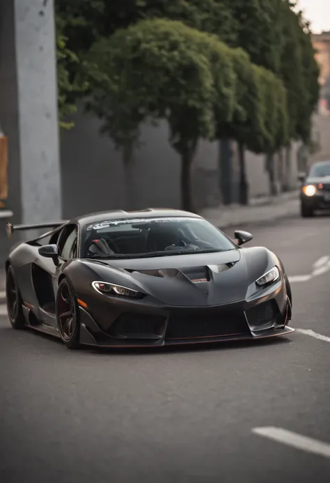 Street racers racing in a city street.