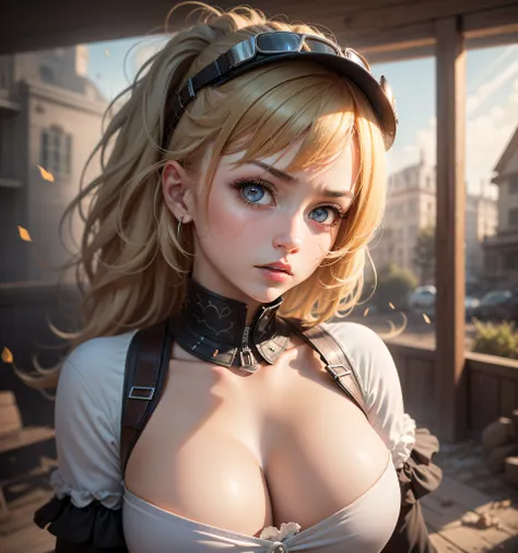 Masterpiece), (Best quality), hdr, intricately details, 1girll, solofocus, skin indentation, Perfect face, Puffy face, Beautiful face, Big eyes, Puffy eyes, Perfect eyes, eyeslashes, raglan sleeves, Visor cap, Breasts, shirt, view the viewer, Dynamic pose,...