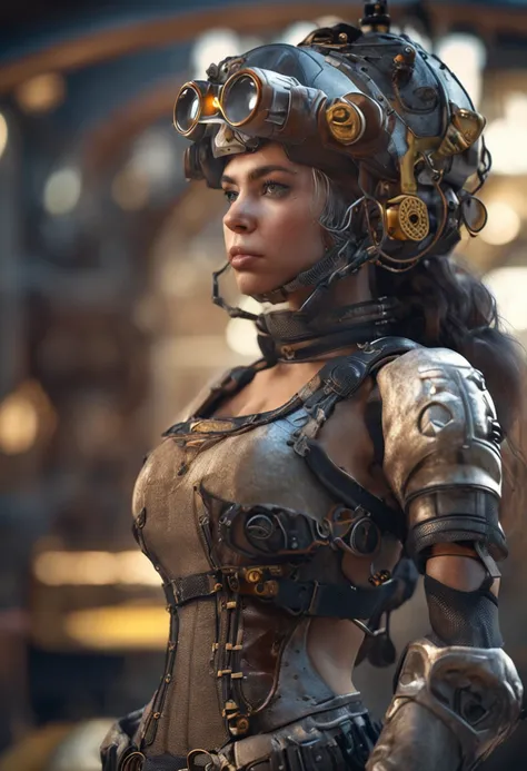 ((Best quality)), ((masterpiece)), (detailed:1.4), 3D, an image of a beautiful steampunk female,HDR (High Dynamic Range),Ray Tracing,NVIDIA RTX,Super-Resolution,Unreal 5,Subsurface scattering,PBR Texturing,Post-processing,Anisotropic Filtering,Depth-of-fie...