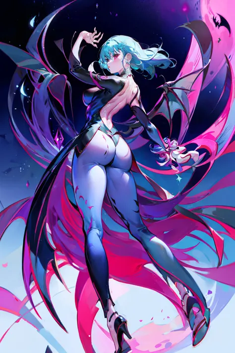 Morrigan Aensland　full body suits　seductiv　Rear view