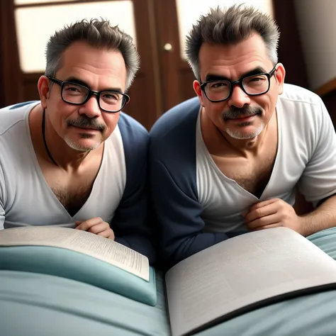 Twin brothers，age 55，magister，onbed