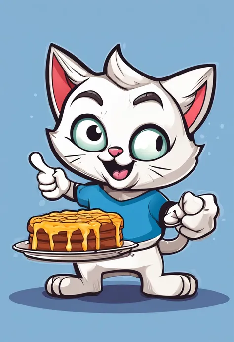 Cartoon cat holds a plate and gives a thumbs up, 1024x1024, football mascot, sports mascot, sports team mascot, 😃😀😄☺🙃😉😗, mascot illustrations, Cute cartoon character, high school mascot, 2995599206, 1614572159