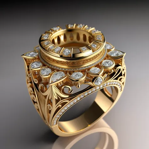 Beautiful ring， Ultra detailed, Dramatic, Intricate, elegant, Highly detailed, art  stations, smooth, Sharp focus, rendering by octane, a jewellery design