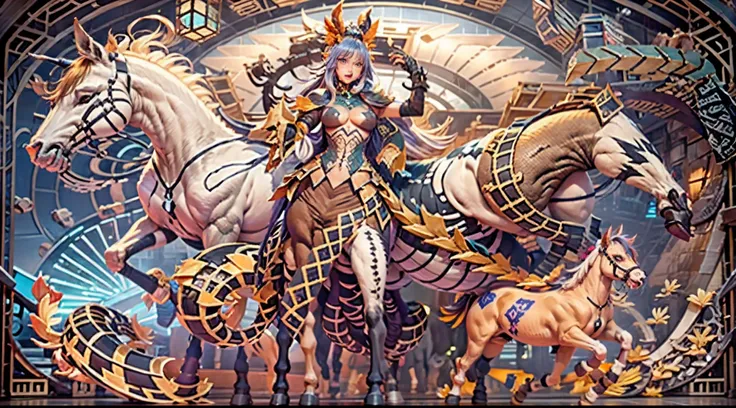 In the beautiful illustration of this super-grand scene，The ultra-long-range lens is shown（Eight unique centaur characters：9.9），They all have their own characteristics，Vivid and interesting。Radiant angelic centaurs from the heavenly realm，To the hellish ce...