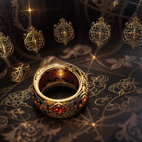 supreme ring，imperial beings，this is（a supreme lord of the rings：6.66），the magic pattern on it emits a glow with the tyndall eff...