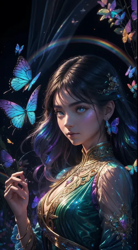 (((masterpiece))), (((best quality))), ((ultra-detailed)),(highly detailed CG illustration), ((an extremely delicate and beautiful)),cinematic light, Create a stunning fantasy artwork that mimics the style of currently trending masters of the genre. The ar...