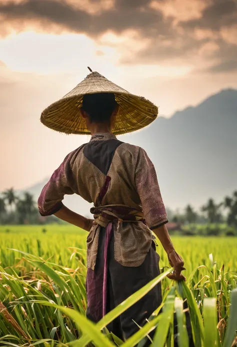 Rice is being harvested in fields with hats on it., Lao women, Laos, Laotian Farmer, farmer, malaysia with a paddy field, rice paddies, rice, Shutterstock, Stock Photo, Alamy Stock Photo, Laos, gardening, Sunday afternoon, by Richard Carline, Beautiful sun...