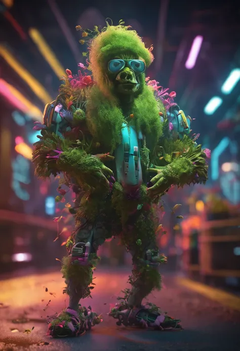 character made of weed, pot, action-pack, full-length, in action, high speed blur, whimsical magic, beautiful lighting, Cinematic, insane details, intricate details, beautifully color graded, Unreal Engine, creative, expressive, detailed, colorful, stylize...