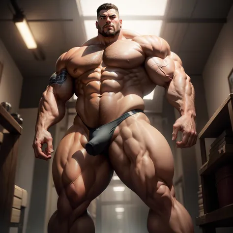 burly build，ass big，ass big, exaggerated muscle physique, muscular character, exaggerated physique, huge muscle, absurdly massive physique, Bulging muscles, musculous, Large muscles, Exaggerated muscles, exaggeratedly large physique, big wide wide strong p...