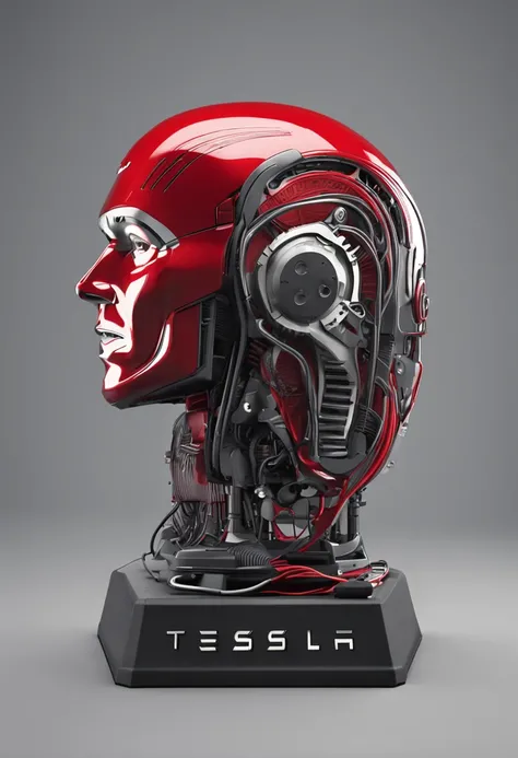 vermelho tesla modelo s hiper-realista fotorrealista 3d 8k 16:9 e adicione frases