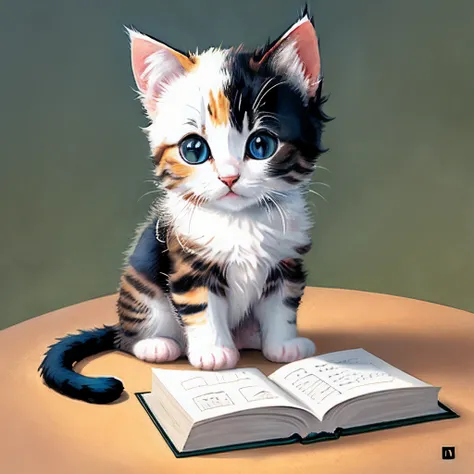 Create illustrations for a book about kittens