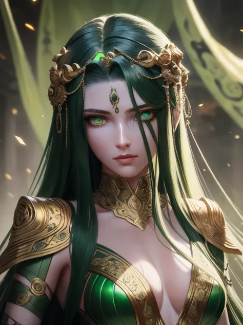 ((best quality)), ((masterpiece)), ((realistic)), Medusa, glowing green eyes, female face, , trending on artstation, sharp focus, studio photo, intricate details, very detailed, nsfw, detailed eyes, illustration, very detailed, sharp focus, digital render,...