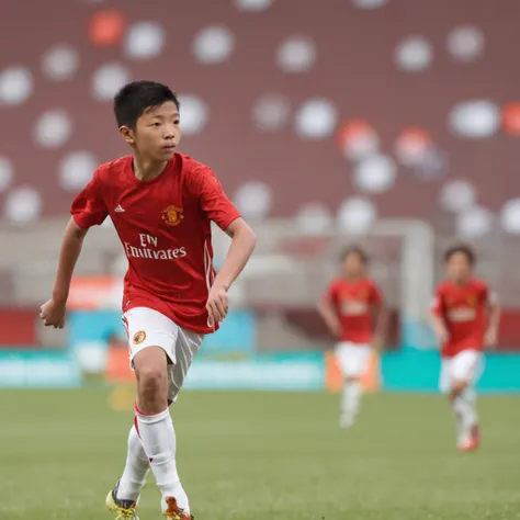 a height of 1.75m 12-year-old Chinese teenager,Wearing the number 7 shirt of the Portuguese national football team，Use snapshots to capture moments when teenagers play soccer，Use snapshots to capture moments when teenagers play soccer，Use snapshots to capt...