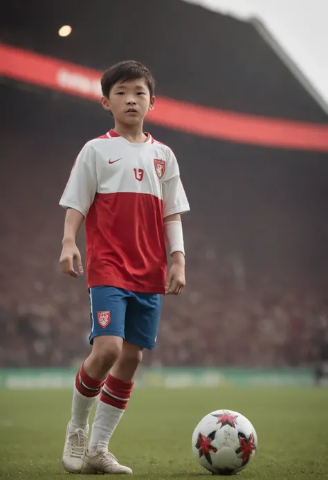 A height of 1.75m 12-year-old Chinese teenager,Wearing the number 7 shirt of the Portuguese national football team，Use snapshots to capture moments when teenagers play soccer，Use snapshots to capture moments when teenagers play soccer，Use snapshots to capt...