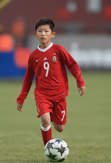 a height of 1.75m 12-year-old Chinese teenager,Wearing the number 7 shirt of the Portuguese national football team，,Wearing the number 7 shirt of the Portuguese national football team，,Wearing the number 7 shirt of the Portuguese national football team，Use...