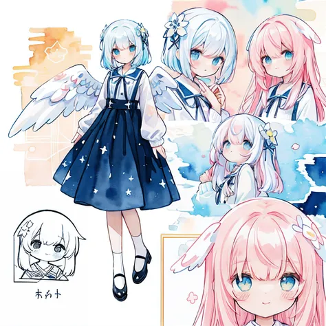 (PastelColors:1.3)、(Cute illustration:1.3)、(watercolor paiting:1.1)、
Detailed background、1girl in、Charming smile、Beautifully detailed、Moya、colourfull、marble、Particles of light、patterns、
Detailed drawing、Vibrant colors、striking contrast、intricate detailes、D...