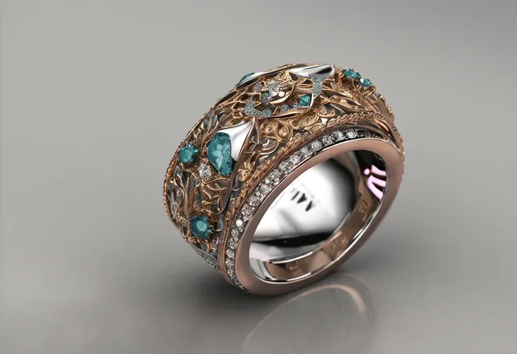 "a unique and exquisite ring with intricate details, reflecting elegance and craftsmanship."