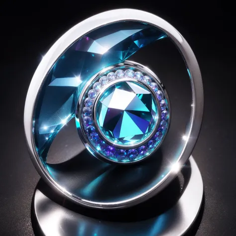 Mobius ring made of iridescent crystal. In-universe.