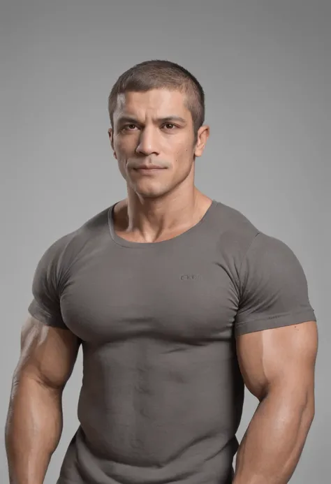 realistic photo He was of average height, nem alto nem baixo. tinham cavanhaque
 grosso . He had a strong hand and forearm. His grip was so tight he could suffocate a man. Ele tinha uma barriga grande. Ele tinha ombros largos. He had big arms. He had short...