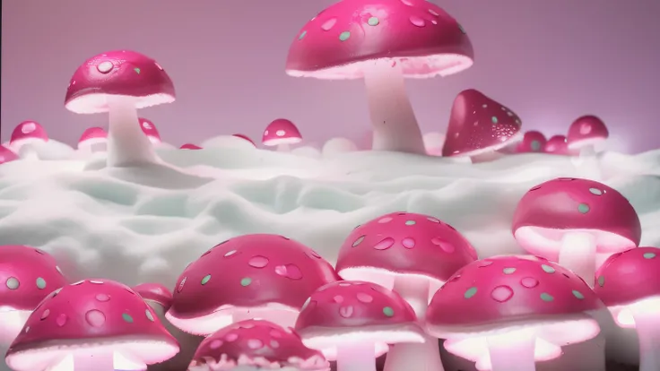 maquete. Neon dark pink mushroom. maquete. Neon Mushroom. Neve branca. maquete. neon light. cotton. maquete. dark pink mushroom.