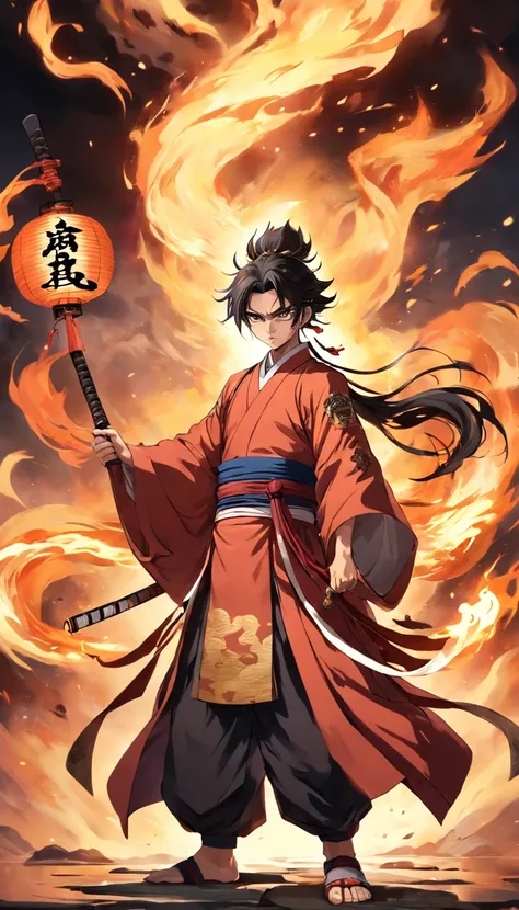 I dont want to draw the king of Ming, King of Buddhism in the Ming Dynasty, Like the old samurai。Wear flames and flames that mainly cover parts of the human body。I had a sword in my hand。