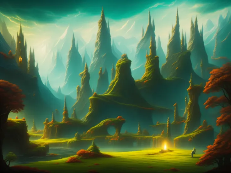 Fantasy Worlds: Imaginary landscapes and fantastical scenes.