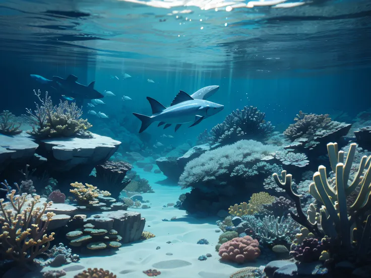 Underwater Scenes: Marine life and underwater environments.