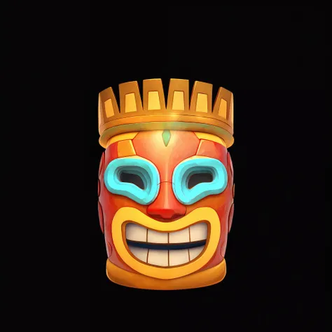 （golden colored:0.8），（amarelo:0.2），（Color:0.3），mayan style，Hawaiian Nation，gameicon，highest masterpiece，high qulity