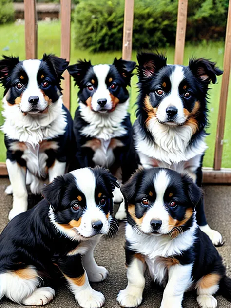 8 puppy Border Collies