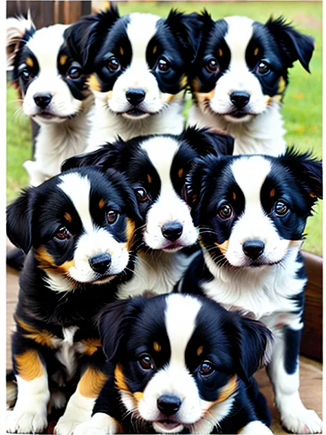 8 puppy Border Collies