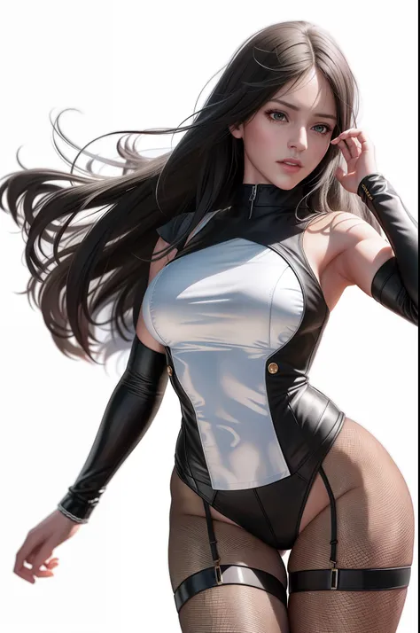 There is a woman in black and white posing for it, alluring tipha lockhart portrait, 3 D rendering character art 8 K, render of april, photorealistic anime girl rendering, tifa lockhart portrait, Tifa Lockhart, portrait of tifa lockhart, ff Tifa, highly de...