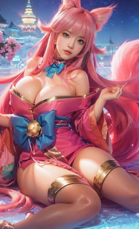 a close up of a woman in a pink outfit with a cat tail, extremely detailed artgerm, seductive anime girl, beautiful alluring anime woman, artgerm on artstation pixiv, anime fantasy artwork, artgerm. high detail, style artgerm, artgerm. anime illustration, ...