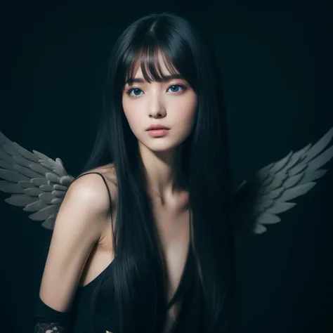 Fallen Angel、Black Flame、a beauty girl、