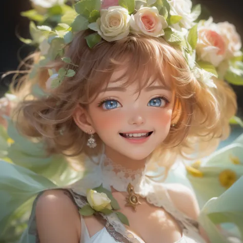 Close up of rosy smile、Close up of rosy smile、Close up of rosy smile、(realisitic、hight resolution)、(1 girl in)、Do-Up Eye、Korean Girl、(Best Quality), (masutepiece), (1girl in), Solo, a beauty girl, Perfect face, Big Breast,dreamlikeart、Highly detailed airbr...